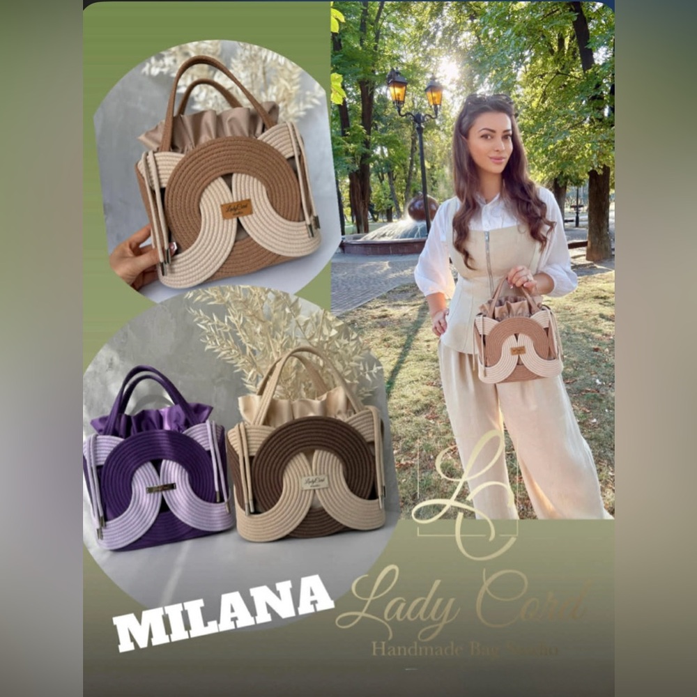 Handmade Rope Bag Milana – Custom Colors